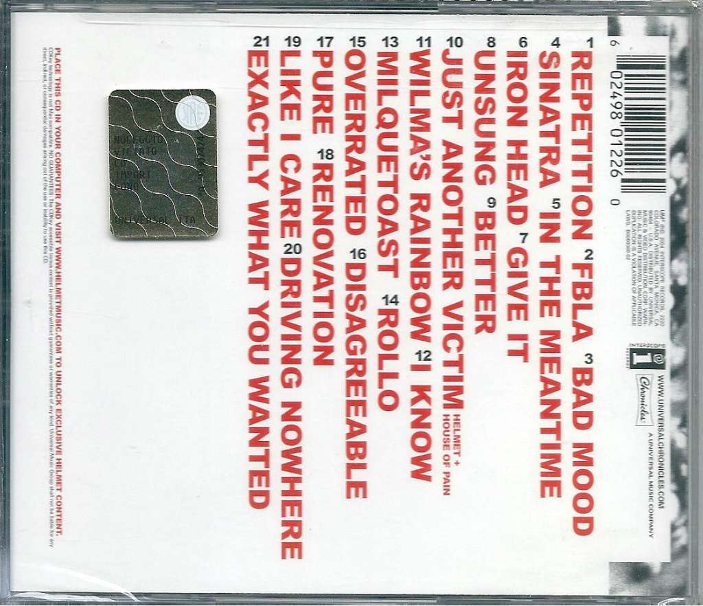Unsung: The Best Of Helmet (1991-1997)