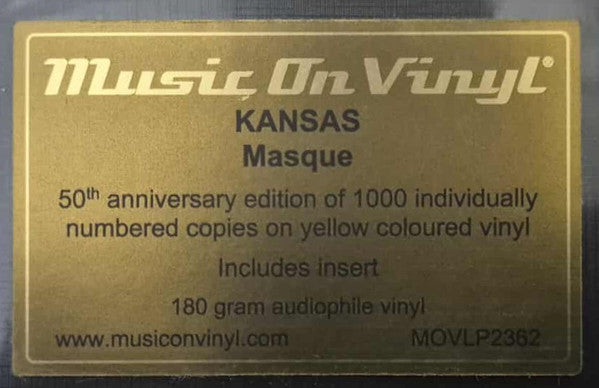 Masque - Limited 180-Gram Yellow Colored Vinyl