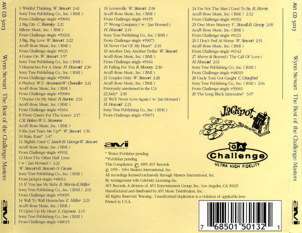 California Country Best: Challenge Masters by Wynn Stewart (1995-06-20)