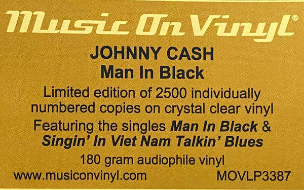 Man In Black - Limited 180-Gram Crystal Clear Vinyl
