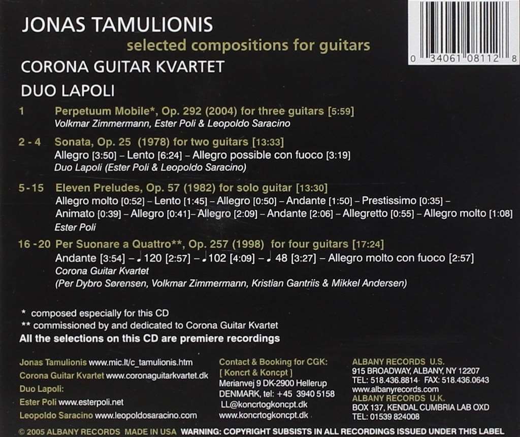 Selected Compositions for Guitar