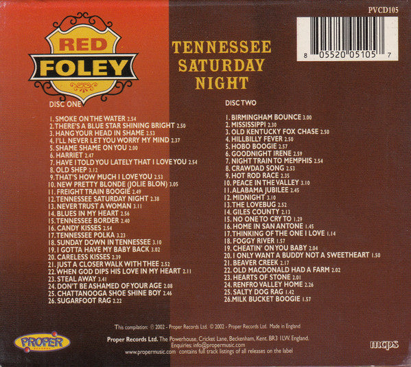 Tennessee Saturday Night by Foley, Red (2004-05-12)