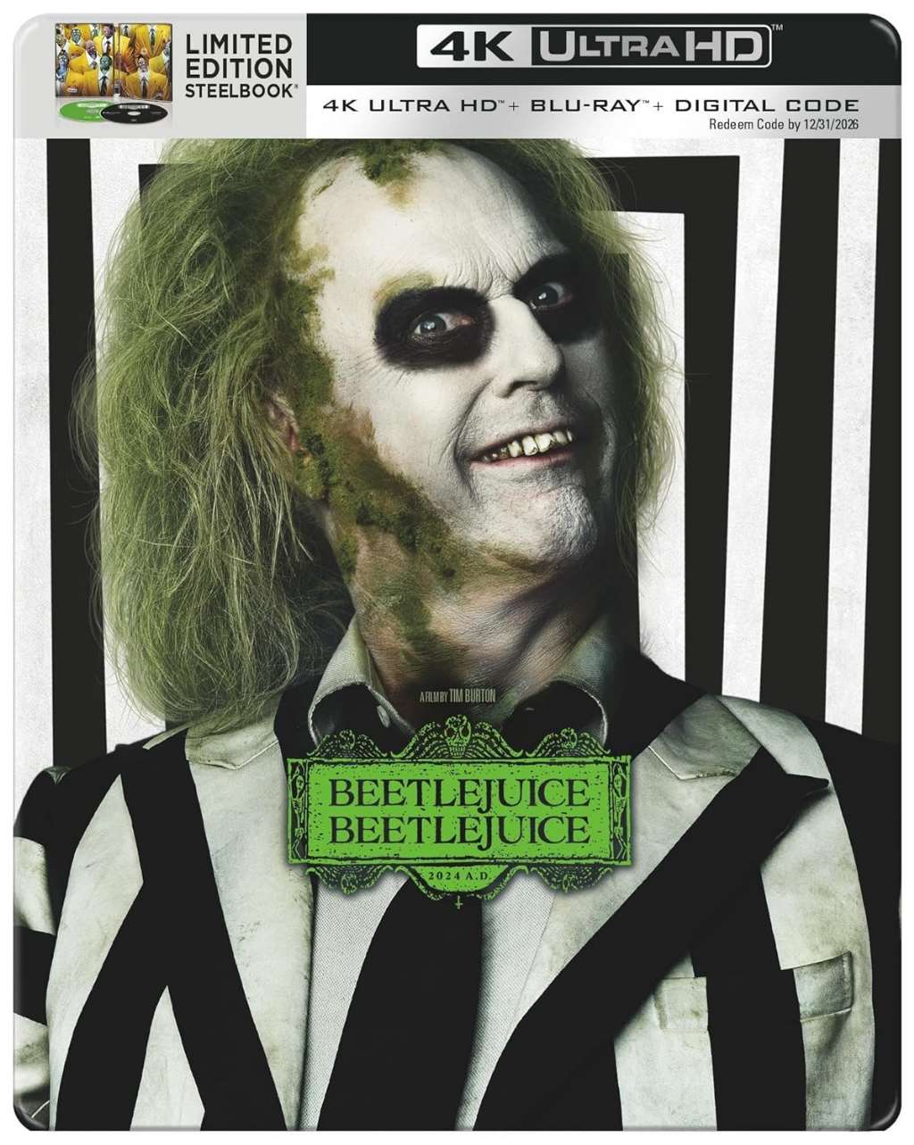Beetlejuice Beetlejuice (4KUHD/Steelbook + BluRay + Digital) [4K UHD]