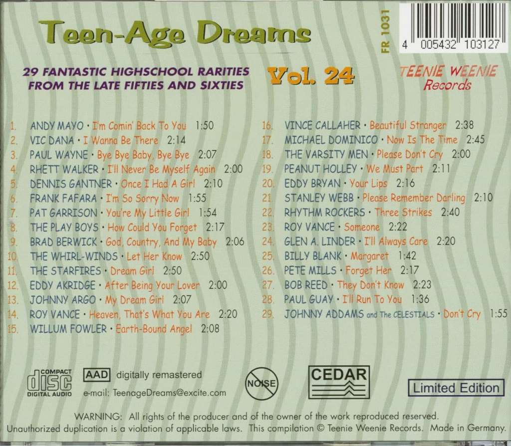 Teenage Dreams V24 (29 Cuts)