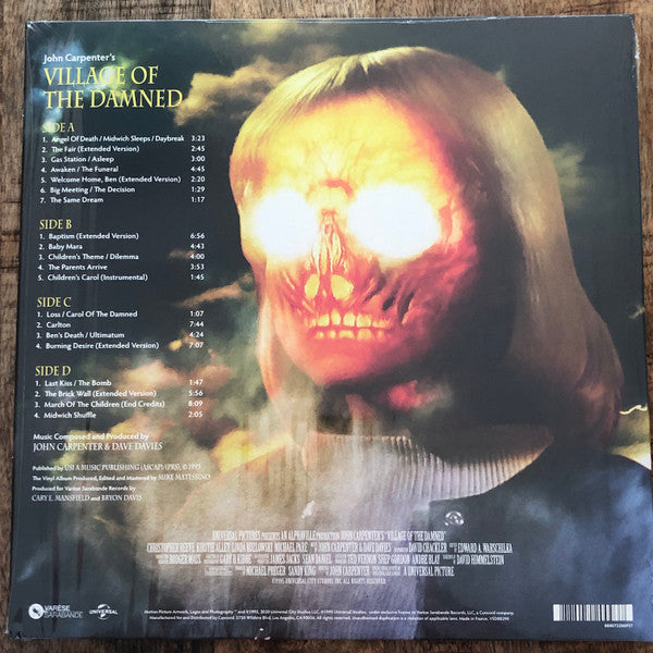 John Carpenter's Village of the Damned OST (Deluxe Edition 2xLP set - Marbled Orange Vinyl) - June 2021 RSD Release