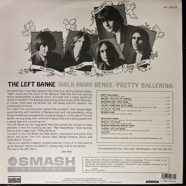 Walk Away Renee/Pretty Ballerina (GOLD VINYL)