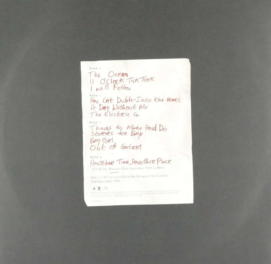 U2 Another Time Another Place Limited Edition