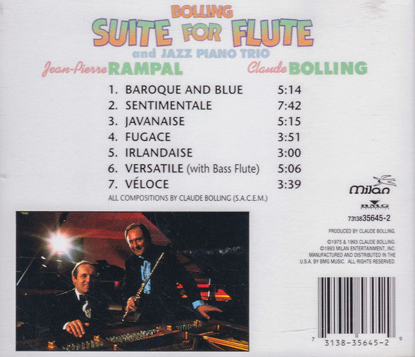 Bolling: Suite for Flute and Jazz Piano Trio