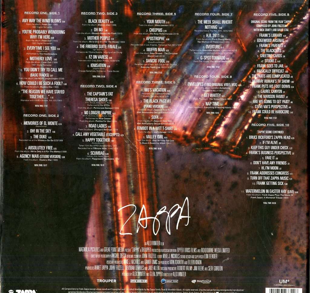 Zappa (Original Motion Picture Soundtrack)[Deluxe Edition] [5 LP Boxset]