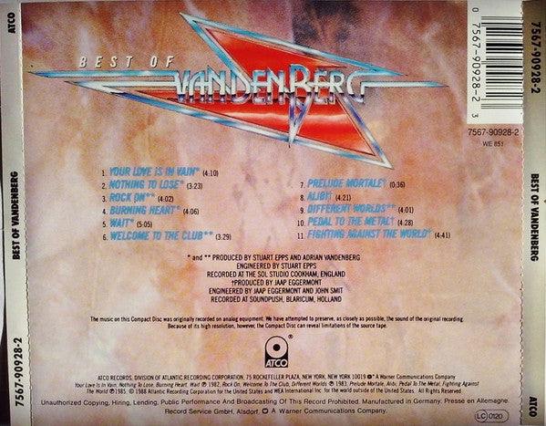 Best of: Vandenberg