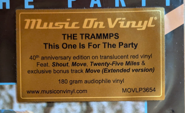 This One Is For The Party: Extended Edition - Limited 180-Gram Translucent Red Colored Vinyl