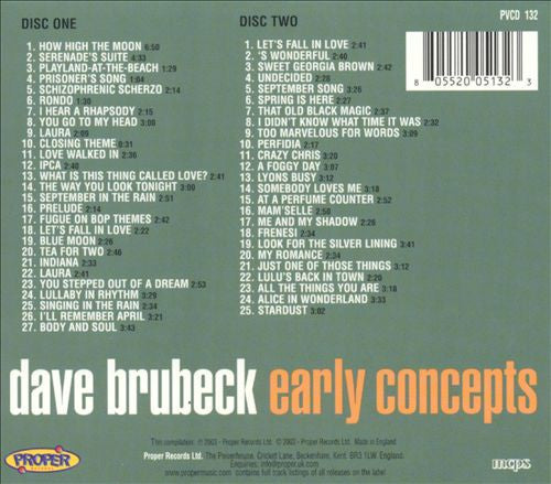 Early Concepts by Dave Brubeck (2003-09-16)