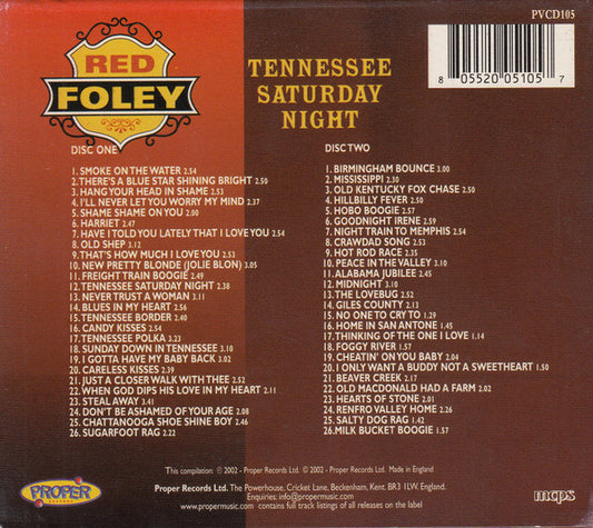 Tennessee Saturday Night by Foley, Red (2004-05-12)