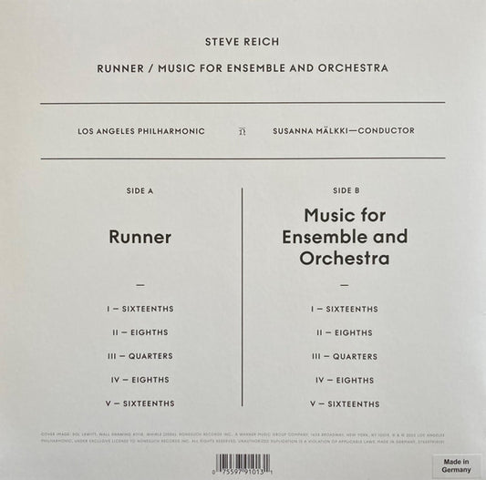 Steve Reich: Runner / Music for Ensemble and Orchestra